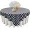 Square Tablecloth 72 x 72 Inch Gingham Checkered Polyester Overlay Use